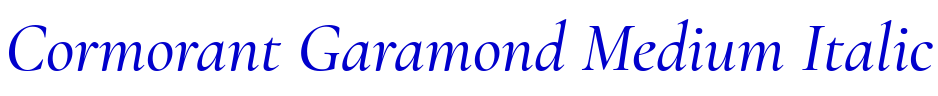 Cormorant Garamond Medium Italic font